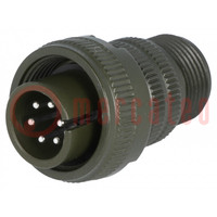 Connector: circular; plug; for cable; PIN: 6; male; soldering; MS/DS