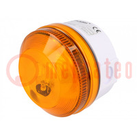 Signaller: lighting; flashing light; orange; X195; 15÷28VDC; IP65
