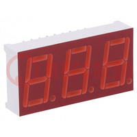 Display: LED; 7-segment; 14,22mm; 0,56"; A.tekens: 3; rood; 4,75÷11V