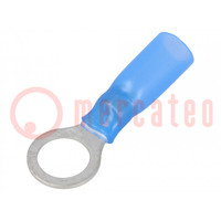 Connecteur: anneau; M8; Ø: 8,4mm; 1,5÷2,5mm2; serrage; sur fil; bleu
