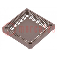 Support: circuits intégrés; PLCC68; bronze phosphoreux; étamé; 1A