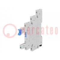 Socket; PIN: 5; 6A; 250VAC; for DIN rail mounting; screw terminals