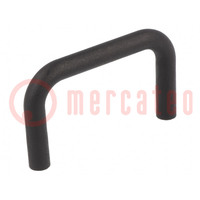 Handle; polyamide; black; H: 32mm; L: 53.5mm; W: 6.3mm