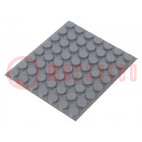 Self-adhesive foot; H: 3.6mm; grey; polyurethane; Dim: Ø12.7mm