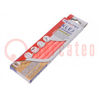 Hot melt glue; Ø: 11mm; pink; L: 200mm; Bonding: 15÷20s; 5pcs.