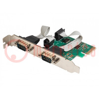 PC extension card: PCIe; chipset AX99100,RS232; 1.5Mbps; 0÷70°C