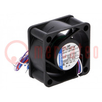 Fan: DC; axial; 24VDC; 40x40x20mm; 14.5m3/h; 31dBA; slide bearing