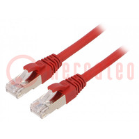 Patch cord; ETHERLINE® Cat.6a,S/FTP; 6a; stranded; Cu; LSZH; red