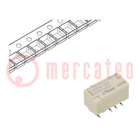 Relay: electromagnetic; DPDT; Ucoil: 24VDC; 2A; 2A/30VDC; miniature