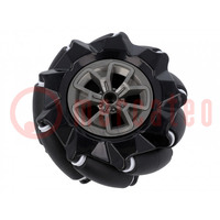 Right wheel; black; screw; Ø: 97mm; Plating: rubber; W: 44.9mm; 1pcs.