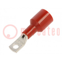 Tip: ring tube; M5; Ø: 5.2mm; 10mm2; crimped; for cable; insulated