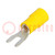 Tip: fork; M3,5; Ø: 3.7mm; 4÷6mm2; crimped; for cable; insulated