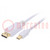 Kabel; DisplayPort 1.1; L: 2m; weiß; Mat.Geh: Kunststoff