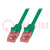 Patch cord; U/UTP; 6; koord; Cu; LSZH; groen; 1,5m; RJ45-stekker