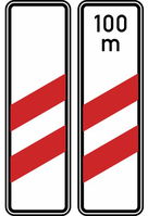 Modellbeispiele: VZ Nr. 159-10 / 159-11 Zweistufige Bake, Aufstellung rechts