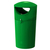 Modellbeispiel: Abfallbehälter -Metro Hooded- in dunkelgrün (Art. 37698)