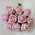 Artificial Colourfast Cottage Rose Bud Bunch - 24cm, White