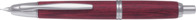 Füllfederhalter Capless Wooden, mit Druckmechanik, 18 Kt. rhodinierte Goldfeder (M), Rote Birke