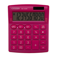 Citizen kalkulator SDC810NRPKE, różowa, biurkowy, 10 miejsc, podwójne zasilanie