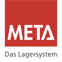 LOGO zu META Steck-Grundregal 2000 x 1000 x 400 mm 6 Fachböden 100 kg mit 21 Lagerkästen