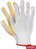 Rękawice tkaninowe Reis RDZN, nakrapiane, rozmiar 10, biało-żółty