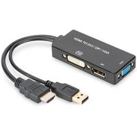 DIGITUS HDMI-Konverterkabel HDMI-> DP,DVI,VGA 0,2m Polybeutel