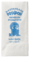 Bedruckte weisse Tafelservietten Motiv:Ich lerne Griechisch "Poseidon" AG-250-3, 40x40cm