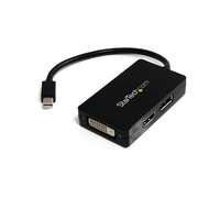StarTech.com MDP2DPDVHD video átalakító kábel 0,15 M Mini DisplayPort DisplayPort + DVI-D + HDMI Fekete