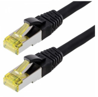 Helos Cat 6a S/FTP 1 m netwerkkabel Zwart Cat6a S/FTP (S-STP)