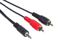 PremiumCord KJACKCIN Audio-Kabel 2 m 3.5mm 2 x RCA Schwarz, Rot