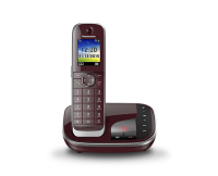 Panasonic KX-TGJ320 DECT-Telefon Anrufer-Identifikation Rot