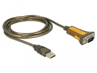 DeLOCK 65840 Serien-Kabel Schwarz, Gelb 1,5 m USB Typ-A DB-9