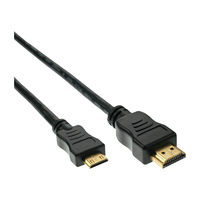 InLine HDMI mini cable, High Speed HDMI, AM/CM, gold plated, 2m