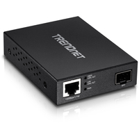 Trendnet TFC-PGSFP convertitore multimediale di rete 2000 Mbit/s Nero
