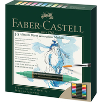 Faber-Castell Albrecht Dürer Zwart, Blauw, Bruin, Groen, Lichtblauw, Lichtgroen, Oranje, Roze, Rood, Geel 10 stuk(s)