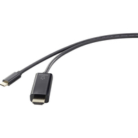Renkforce RF-4531594 Videokabel-Adapter 3 m USB Typ-C HDMI Schwarz