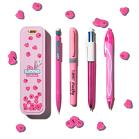 BIC Summer Pink Box Nero, Blu, Verde, Rosso Penna a sfera retrattile a clip 5 pz
