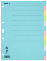 Biella 0461412.00 Tab-Register Leerer Registerindex Karton Blau, Grün, Grau, Pink, Gelb