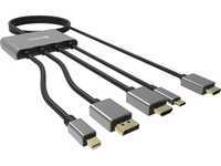 Sandberg 509-21 video átalakító kábel 2 M HDMI A-típus (Standard) DisplayPort + Mini DisplayPort + HDMI + USB Type-C Fekete
