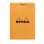 Rhodia N°11 bloc-notes A7 80 feuilles Orange