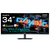 GIGABYTE MO34WQC36 34” WQHD Curved Gaming Monitor - 3440 x 1440, 360Hz, 0.03ms, KVM, 300 cd/m², FreeSync Premium Pro, DisplayHDR True Black 500, HDMI 2.1, Displayport 2.1