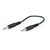 ROLINE 3.5mm Cable, M-M 0.2 m cable de audio 0,2 m 3,5mm Negro