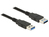 DeLOCK 85060 USB kábel 1 M USB 3.2 Gen 1 (3.1 Gen 1) USB A Fekete