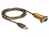 DeLOCK 65840 seriële kabel Zwart, Geel 1,5 m USB Type-A DB-9