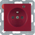 Berker Steckdose mit Schutzkontaktstift und Kontroll-LED S.1/B.3/B.7 rot, matt