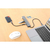 Manhattan USB-C dock/hub, poorten (7): USB-A (3×) en USB-C (4×), met Power Delivery (PD) 100 W - vereist een externe USB-C-lader (niet inbegrepen). USB-gevoed (geen externe voed...