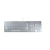 CHERRY KC 6000 Slim Tastatur USB US Englisch Silber, Weiß