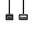 Nedis CCGP60315BK02 USB-kabel 0,2 m USB 2.0 USB A Zwart