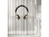 Spirella Headphone cortina de ducha Anillo Polietileno de acetato de vinilo (PEVA) Negro, Oro, Transparente