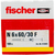 Fischer 513841 ancrage à vis et cheville murale 100 pièce(s) Kit de fiches murales et vis 60 mm